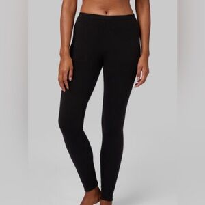 Women's Heavy Weight Fleece Base Layer Winter Warm  Stretchy Size M Black Soft